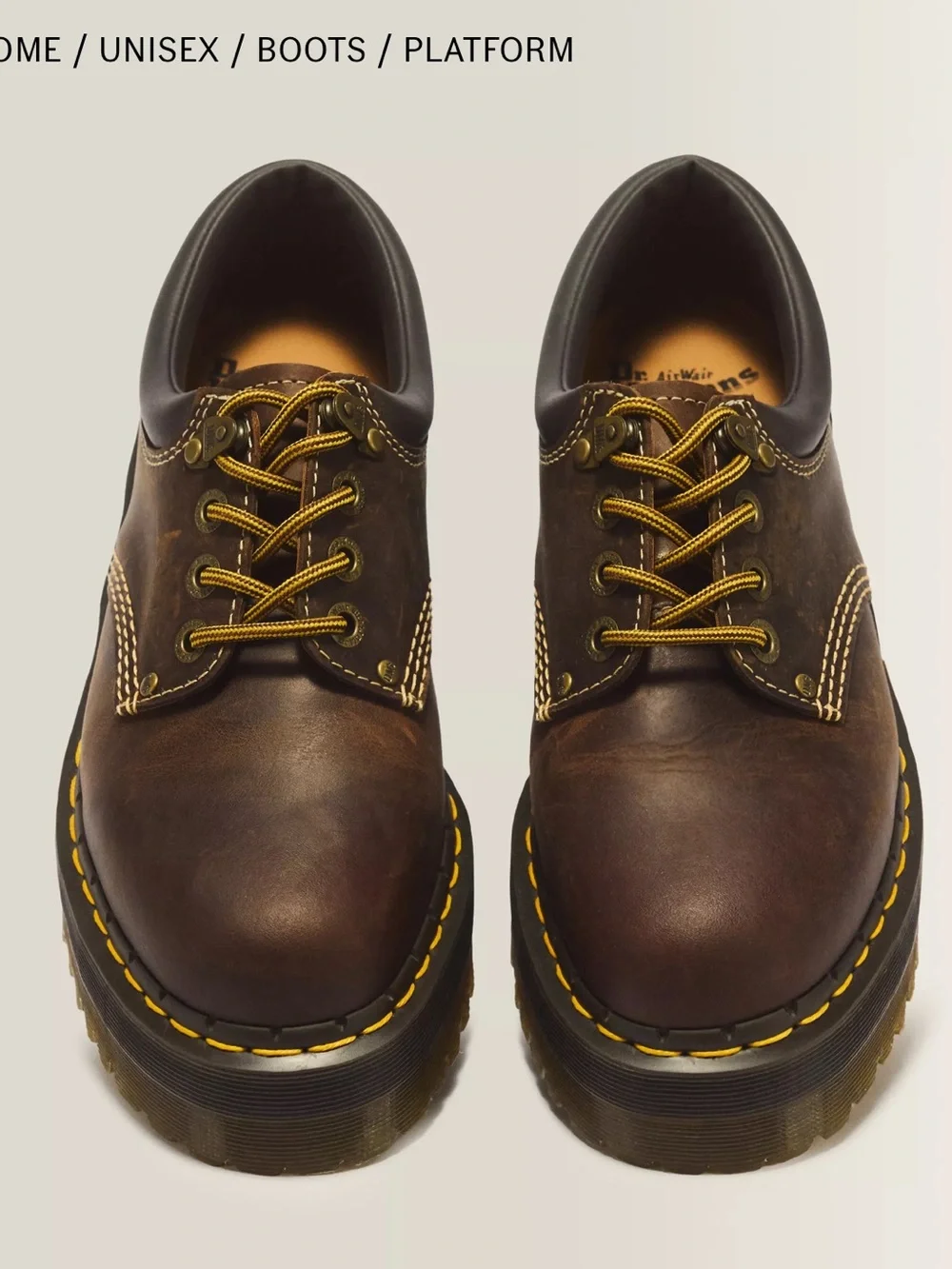 Dr Martens 8053 ARC CRAZY HORSE LEATHER PLATFORMS